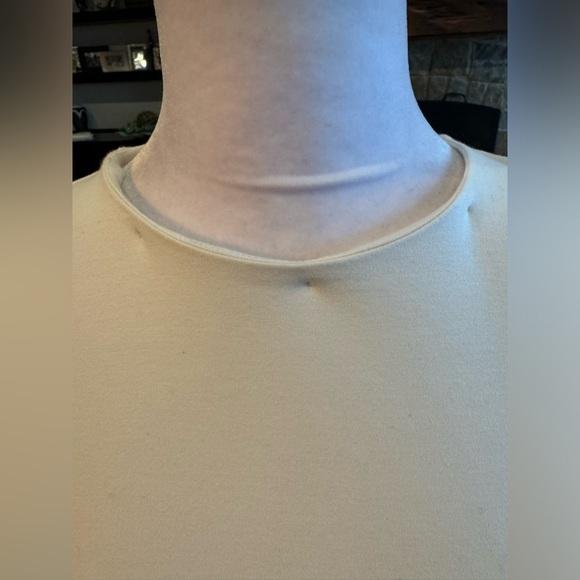 Brunello Cucinelli Short Sleeve Peplum Top Off White Medium Hanger 34 Italy 6 - Picture 5 of 14